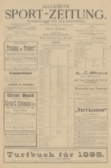 Allgemeine Sport-Zeitung : Wochenschrift für alle Sportzweige. Jg.16, 1895, No. 29
