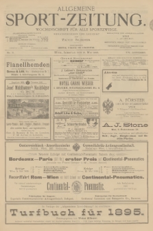 Allgemeine Sport-Zeitung : Wochenschrift für alle Sportzweige. Jg.16, 1895, No. 31