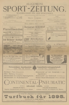 Allgemeine Sport-Zeitung : Wochenschrift für alle Sportzweige. Jg.16, 1895, No. 41