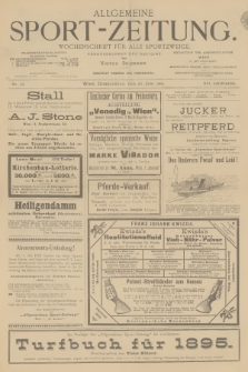Allgemeine Sport-Zeitung : Wochenschrift für alle Sportzweige. Jg.16, 1895, No. 42