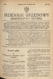 Dziennik Urzędowy Ministerstwa Skarbu. 1926, nr 34