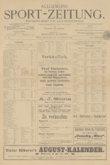 Allgemeine Sport-Zeitung : Wochenschrift für alle Sportzweige. Jg.16, 1895, No. 61