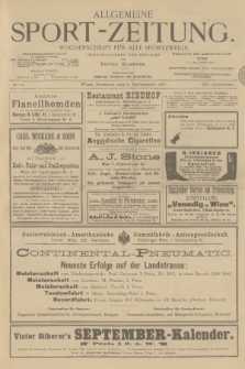 Allgemeine Sport-Zeitung : Wochenschrift für alle Sportzweige. Jg.16, 1895, No. 71