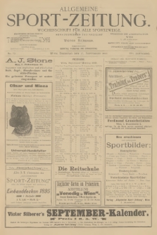 Allgemeine Sport-Zeitung : Wochenschrift für alle Sportzweige. Jg.16, 1895, No. 72