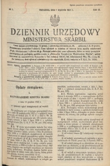 Dziennik Urzędowy Ministerstwa Skarbu. 1927, nr 1