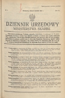 Dziennik Urzędowy Ministerstwa Skarbu. 1927, nr 3