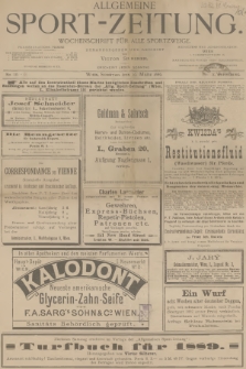 Allgemeine Sport-Zeitung : Wochenschrift für alle Sportzweige. Jg.1, 1889, No. 10