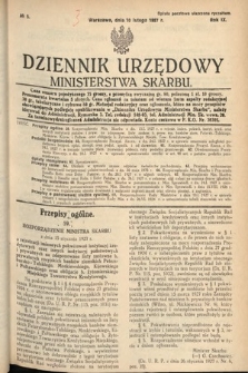 Dziennik Urzędowy Ministerstwa Skarbu. 1927, nr 5