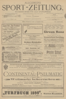 Allgemeine Sport-Zeitung : Wochenschrift für alle Sportzweige. Jg.19, 1898, No. 3