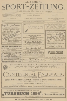 Allgemeine Sport-Zeitung : Wochenschrift für alle Sportzweige. Jg.19, 1898, No. 4