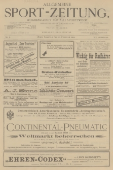 Allgemeine Sport-Zeitung : Wochenschrift für alle Sportzweige. Jg.19, 1898, No. 8