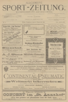 Allgemeine Sport-Zeitung : Wochenschrift für alle Sportzweige. Jg.19, 1898, No. 9