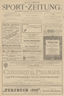 Allgemeine Sport-Zeitung : Wochenschrift für alle Sportzweige. Jg.19, 1898, No. 11