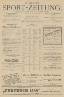 Allgemeine Sport-Zeitung : Wochenschrift für alle Sportzweige. Jg.19, 1898, No. 13