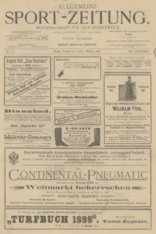 Allgemeine Sport-Zeitung : Wochenschrift für alle Sportzweige. Jg.19, 1898, No. 14