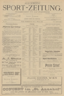 Allgemeine Sport-Zeitung : Wochenschrift für alle Sportzweige. Jg.19, 1898, No. 15
