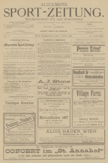 Allgemeine Sport-Zeitung : Wochenschrift für alle Sportzweige. Jg.19, 1898, No. 17