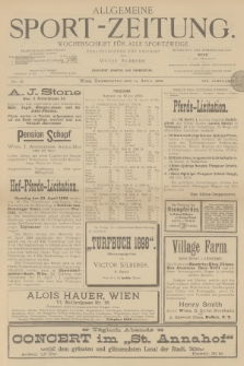 Allgemeine Sport-Zeitung : Wochenschrift für alle Sportzweige. Jg.19, 1898, No. 19