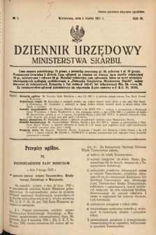 Dziennik Urzędowy Ministerstwa Skarbu. 1927, nr 7