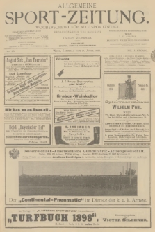 Allgemeine Sport-Zeitung : Wochenschrift für alle Sportzweige. Jg.19, 1898, No. 20