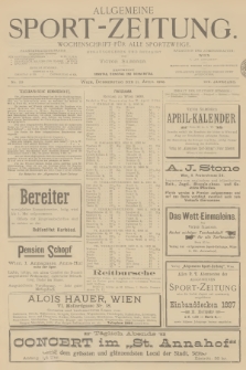 Allgemeine Sport-Zeitung : Wochenschrift für alle Sportzweige. Jg.19, 1898, No. 22