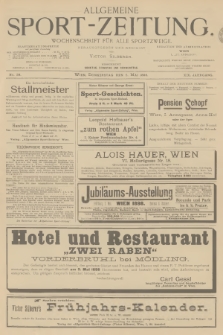 Allgemeine Sport-Zeitung : Wochenschrift für alle Sportzweige. Jg.19, 1898, No. 28