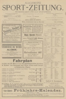 Allgemeine Sport-Zeitung : Wochenschrift für alle Sportzweige. Jg.19, 1898, No. 31