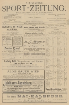 Allgemeine Sport-Zeitung : Wochenschrift für alle Sportzweige. Jg.19, 1898, No. 36