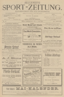 Allgemeine Sport-Zeitung : Wochenschrift für alle Sportzweige. Jg.19, 1898, No. 39
