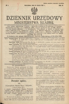 Dziennik Urzędowy Ministerstwa Skarbu. 1927, nr 9