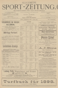 Allgemeine Sport-Zeitung : Wochenschrift für alle Sportzweige. Jg.19, 1898, No. 41