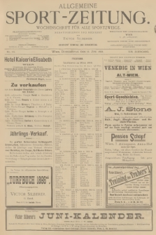 Allgemeine Sport-Zeitung : Wochenschrift für alle Sportzweige. Jg.19, 1898, No. 44