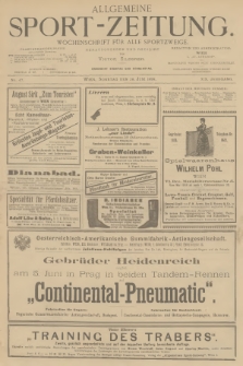 Allgemeine Sport-Zeitung : Wochenschrift für alle Sportzweige. Jg.19, 1898, No. 47