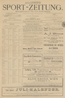 Allgemeine Sport-Zeitung : Wochenschrift für alle Sportzweige. Jg.19, 1898, No. 56