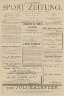 Allgemeine Sport-Zeitung : Wochenschrift für alle Sportzweige. Jg.19, 1898, No. 59