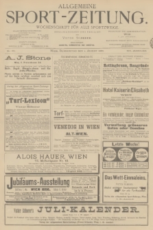 Allgemeine Sport-Zeitung : Wochenschrift für alle Sportzweige. Jg.19, 1898, No. 60