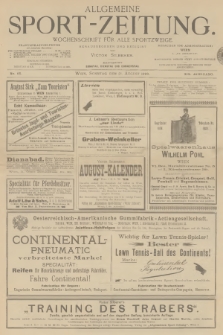Allgemeine Sport-Zeitung : Wochenschrift für alle Sportzweige. Jg.19, 1898, No. 65