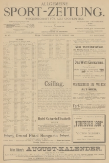 Allgemeine Sport-Zeitung : Wochenschrift für alle Sportzweige. Jg.19, 1898, No. 67