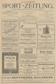 Allgemeine Sport-Zeitung : Wochenschrift für alle Sportzweige. Jg.19, 1898, No. 71