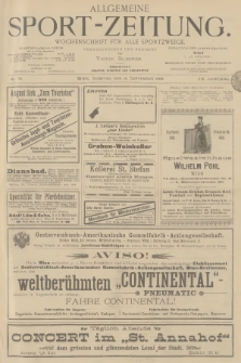 Allgemeine Sport-Zeitung : Wochenschrift für alle Sportzweige. Jg.19, 1898, No. 76