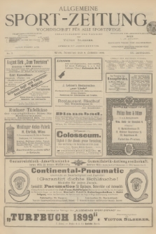 Allgemeine Sport-Zeitung : Wochenschrift für alle Sportzweige. Jg.20, 1899, No. 2
