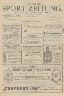 Allgemeine Sport-Zeitung : Wochenschrift für alle Sportzweige. Jg.20, 1899, No. 3