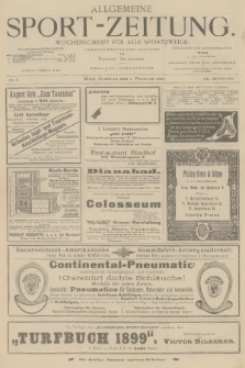 Allgemeine Sport-Zeitung : Wochenschrift für alle Sportzweige. Jg.20, 1899, No. 6