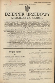 Dziennik Urzędowy Ministerstwa Skarbu. 1927, nr 16