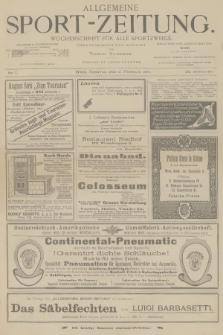 Allgemeine Sport-Zeitung : Wochenschrift für alle Sportzweige. Jg.20, 1899, No. 7