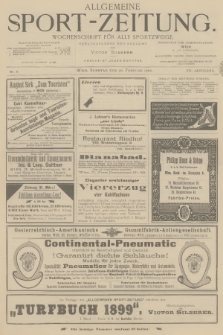 Allgemeine Sport-Zeitung : Wochenschrift für alle Sportzweige. Jg.20, 1899, No. 9