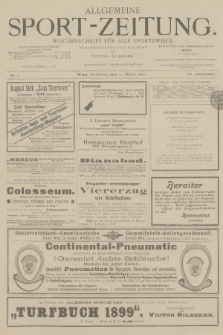 Allgemeine Sport-Zeitung : Wochenschrift für alle Sportzweige. Jg.20, 1899, No. 11