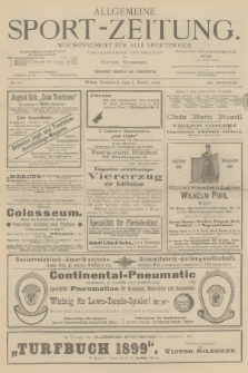 Allgemeine Sport-Zeitung : Wochenschrift für alle Sportzweige. Jg.20, 1899, No. 15