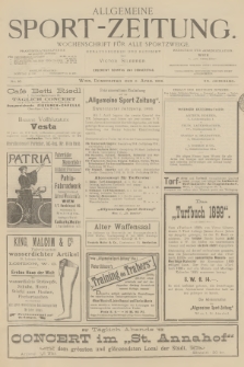 Allgemeine Sport-Zeitung : Wochenschrift für alle Sportzweige. Jg.20, 1899, No. 16