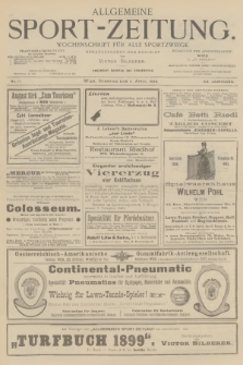 Allgemeine Sport-Zeitung : Wochenschrift für alle Sportzweige. Jg.20, 1899, No. 17